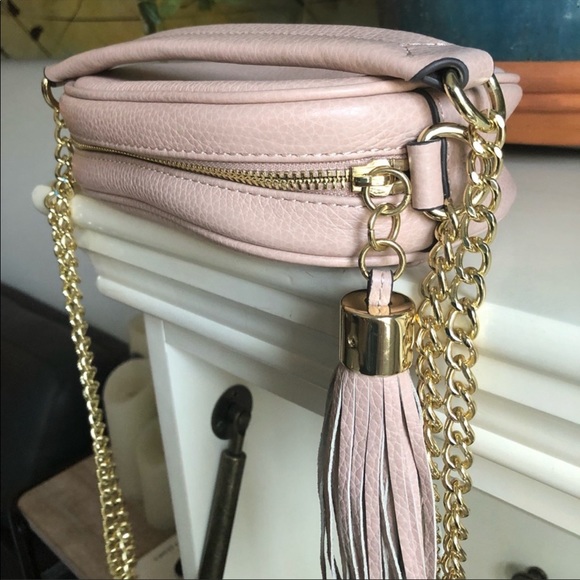 G.I.L.I Italian Blush Pebbled Leather Bag - Picture 1 of 8